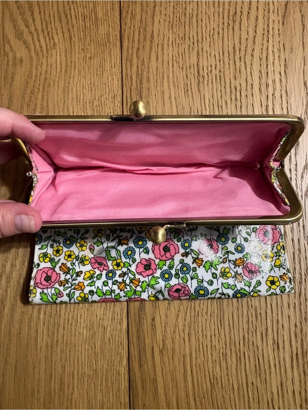 Liberty of London Floral Kiss-Lock Wallet in Pink, Yellow & Green